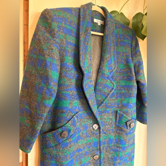 Vintage Abstract Long Coat - Picture 4 of 8